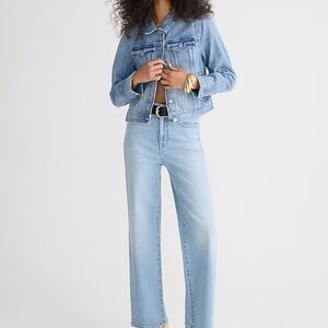 J. Crew Slim Wide Leg Light Wash High-Rise Straight Women’s Jeans Size 26